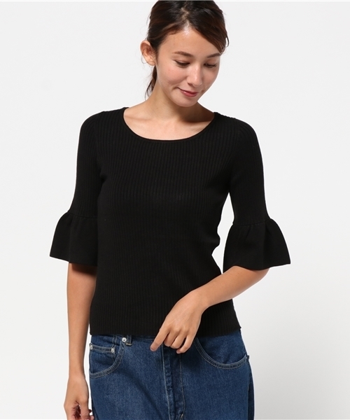 PROPORTION BODY DRESSING（プロポーションボディドレッシング）の「【AneCan10月号掲載】ソリストヒート袖チューリップニット（ニット/セーター・レディース・ホワイト系その他/ボルドー/ピンク/ブラック・3/2）」の3枚目の写真