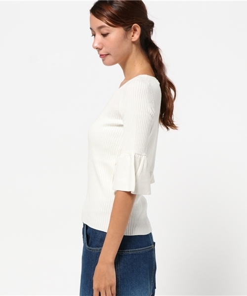 PROPORTION BODY DRESSING（プロポーションボディドレッシング）の「【AneCan10月号掲載】ソリストヒート袖チューリップニット（ニット/セーター・レディース・ホワイト系その他/ボルドー/ピンク/ブラック・3/2）」の8枚目の写真