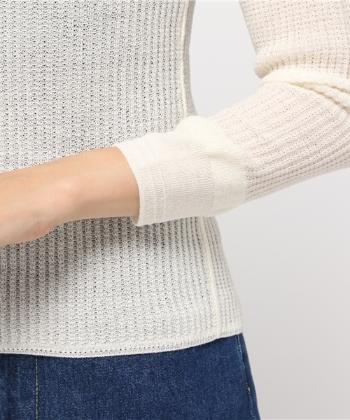 BEN DAVIS(ベンデイビス)の「BEN DAVIS MARKET STREET THERMAL CREW SWEATER -made in japan-(Tシャツ/カットソー・レディース・ヘザーグレー/ナチュラル/オレンジ/ネイビー/ブラック/オリーブ・1/2)」の10枚目の写真