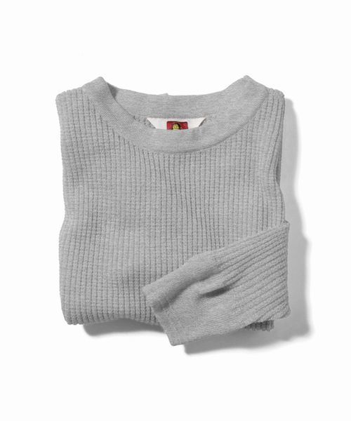 BEN DAVIS(ベンデイビス)の「BEN DAVIS MARKET STREET THERMAL CREW SWEATER -made in japan-(Tシャツ/カットソー・レディース・ヘザーグレー/ナチュラル/オレンジ/ネイビー/ブラック/オリーブ・1/2)」の20枚目の写真