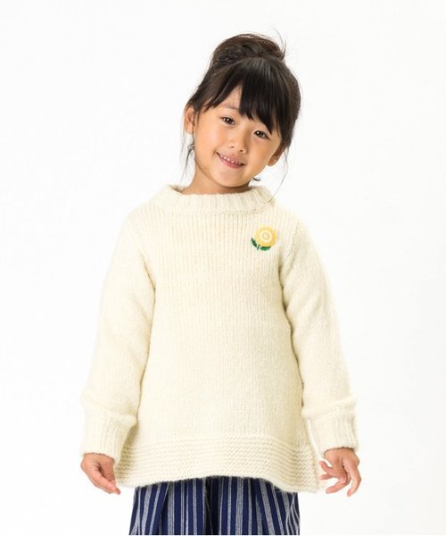 Seraph(セラフ)の「後ろ切り替えニットセーター(ニット/セーター・キッズ・マスタード/キナリ/グレー・140/120/130/90/110/100/80/95)」の2枚目の写真