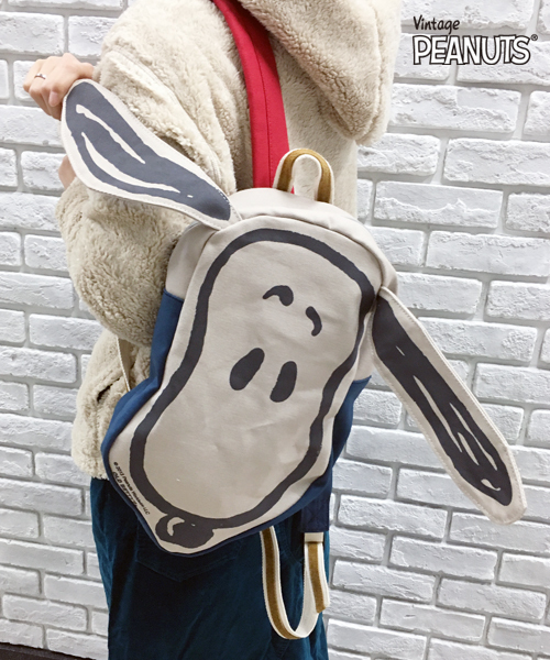 Snoopy Old Betty S スヌーピーカケルオールドベティーズ の Snoopy Canvas Day Pack スヌーピーキャンバスデイバッグ バックパック リュック Wear