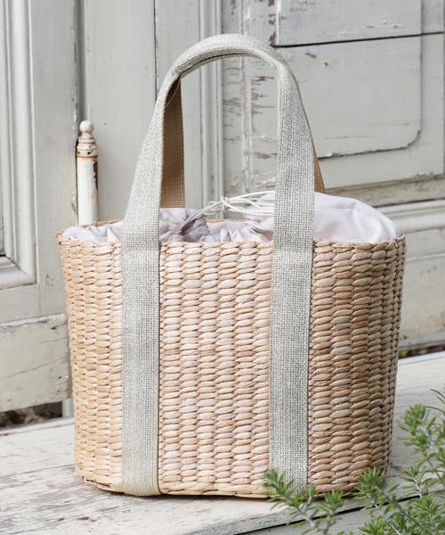 coen（コーエン）の「テープかごバッグBIG（かごバッグ・レディース・ブラック/ゴールド・FREE）」の2枚目の写真