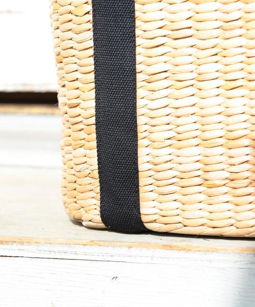 coen（コーエン）の「テープかごバッグBIG（かごバッグ・レディース・ブラック/ゴールド・FREE）」の7枚目の写真