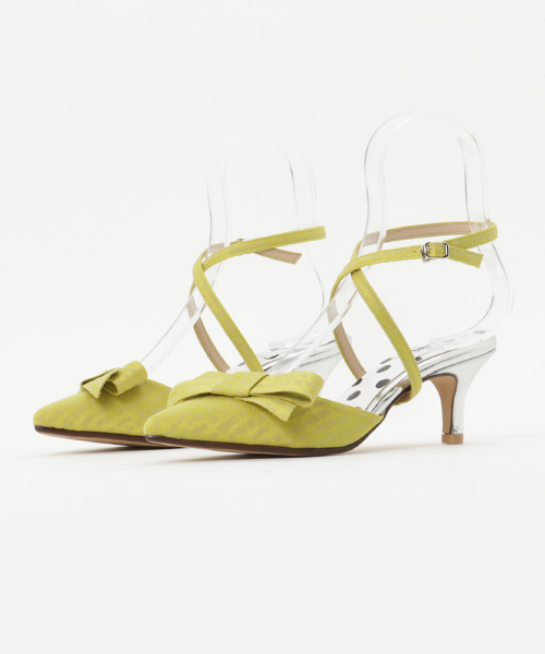 LE TALON（ルタロン）の「GRISE 6cm2WAYリボンアンクルベルト◆（パンプス・レディース・ブルー系その他/ネイビー/アイボリー/イエロー・37/36.5/37.5/36/35.5）」の4枚目の写真