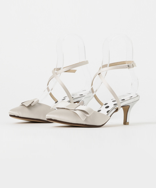 LE TALON（ルタロン）の「GRISE 6cm2WAYリボンアンクルベルト◆（パンプス・レディース・ブルー系その他/ネイビー/アイボリー/イエロー・37/36.5/37.5/36/35.5）」の2枚目の写真