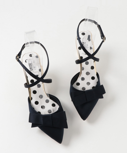 LE TALON（ルタロン）の「GRISE 6cm2WAYリボンアンクルベルト◆（パンプス・レディース・ブルー系その他/ネイビー/アイボリー/イエロー・37/36.5/37.5/36/35.5）」の8枚目の写真