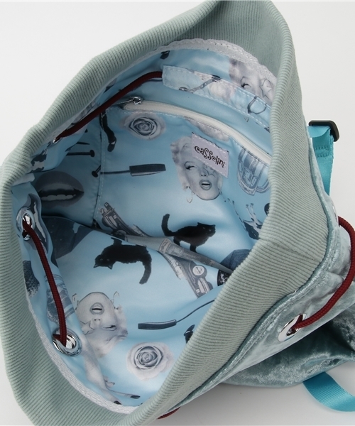 Casselini（キャセリーニ）の「【Casselini(キャセリーニ)】ベルベットスカジャンリュック（バックパック/リュック・レディース・ブルー/ブラック/ピンク・FREE）」の7枚目の写真