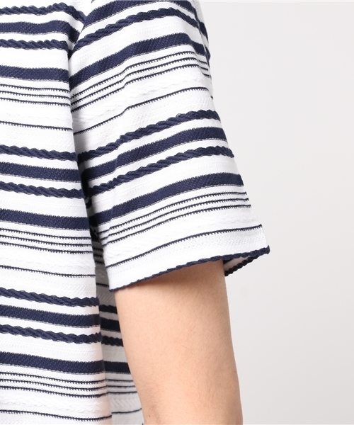 MEN'S BIGI(メンズビギ)の「VネックボーダーTシャツ/ロープボーダー(Tシャツ/カットソー・メンズ・ホワイト/ホワイト系その他/ネイビー・M/L/S)」の14枚目の写真