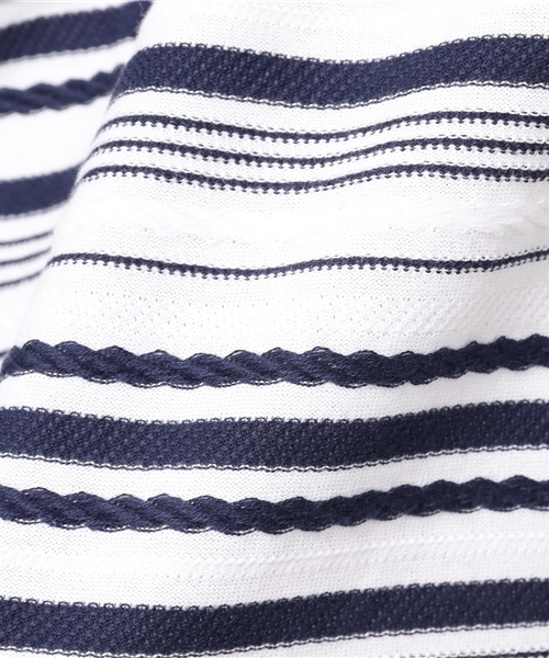MEN'S BIGI(メンズビギ)の「VネックボーダーTシャツ/ロープボーダー(Tシャツ/カットソー・メンズ・ホワイト/ホワイト系その他/ネイビー・M/L/S)」の15枚目の写真