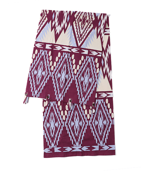 チャイハネ（チャイハネ）の「【チャイハネ】ジオメトリックカーテン178cm（インテリア雑貨・パープル/グリーン/ブラウン・FREE）」の4枚目の写真