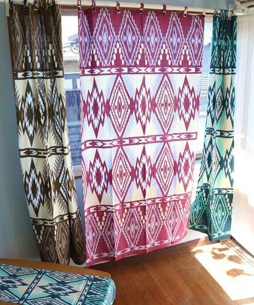 チャイハネ（チャイハネ）の「【チャイハネ】ジオメトリックカーテン178cm（インテリア雑貨・パープル/グリーン/ブラウン・FREE）」の8枚目の写真