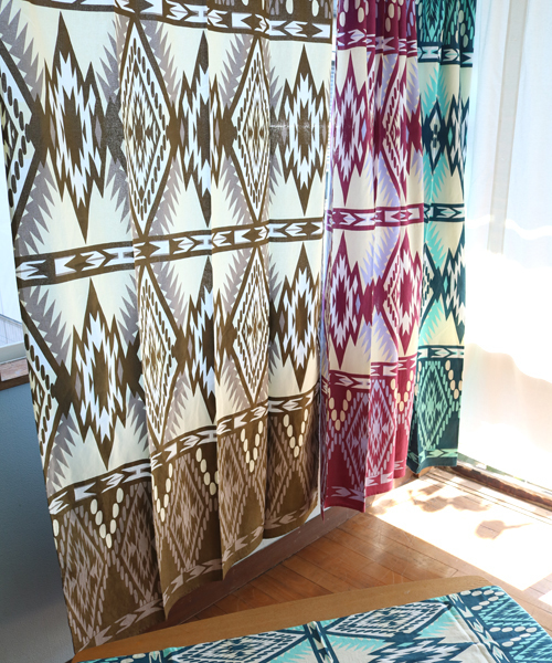 チャイハネ（チャイハネ）の「【チャイハネ】ジオメトリックカーテン178cm（インテリア雑貨・パープル/グリーン/ブラウン・FREE）」の12枚目の写真