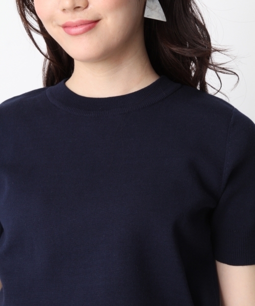 Andemiu（アンデミュウ）の「ギザコットンＴニット749042（ニット/セーター・レディース・ピンク/ホワイト/ネイビー/ブルー・FREE）」の10枚目の写真