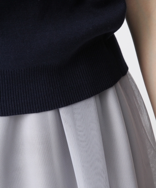 Andemiu（アンデミュウ）の「ギザコットンＴニット749042（ニット/セーター・レディース・ピンク/ホワイト/ネイビー/ブルー・FREE）」の15枚目の写真