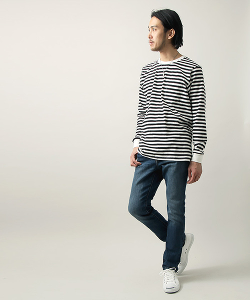 WEGO（ウィゴー）の「WEGO/【WEB限定】ストレッチデニムスキニーパンツ（デニムパンツ・メンズ・インディゴブルー/ダークインディゴブルー・SMALL/MEDIUM/LARGE）」の3枚目の写真