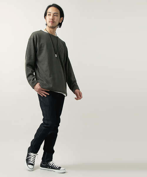 WEGO（ウィゴー）の「WEGO/【WEB限定】ストレッチデニムスキニーパンツ（デニムパンツ・メンズ・インディゴブルー/ダークインディゴブルー・SMALL/MEDIUM/LARGE）」の4枚目の写真