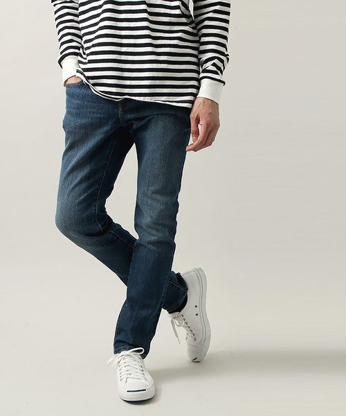 WEGO（ウィゴー）の「WEGO/【WEB限定】ストレッチデニムスキニーパンツ（デニムパンツ・メンズ・インディゴブルー/ダークインディゴブルー・SMALL/MEDIUM/LARGE）」の6枚目の写真