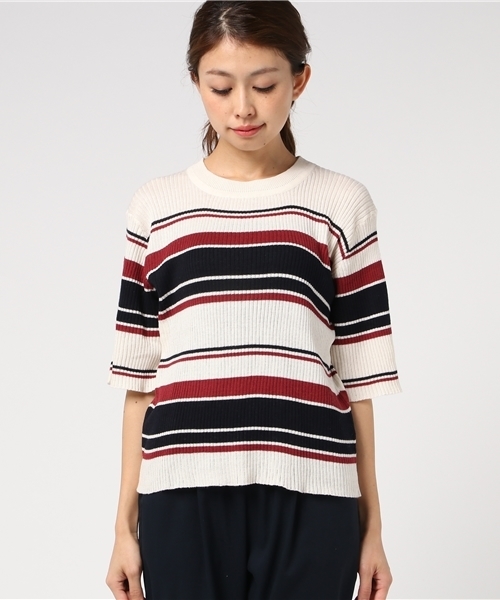 archives（アルシーヴ）の「リブプルオーバー（ニット/セーター・レディース・オフホワイト/グレー/ネイビー/レッド系その他・MEDIUM）」の6枚目の写真