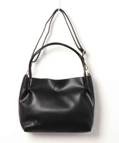 VitaFelice(ヴィータフェリーチェ)の「インナーバッグ付き2wayトートバッグ(トートバッグ・レディース・ブラック/ネイビー/アイボリー/モカ/キャメル/ワイン/グレー/マスタード/ホワイト系その他/イエロー系その他/ブルー系その他/ブラウン系その他/イエロー系その他2/グレー系その他/ブラック系その他/レッド系その他/ブルー系その他2/グリーン/グリーン系その他/ライトグレー/イエロー系その他3/グレー系その他2/ブルー系その他3/ブラウン系その他2/ブラック系その他2/ホワイト系その他2/ブロンズ/バーガンディー/ブラウン/チョコ/ベージュ系・FREE)」の6枚目の写真