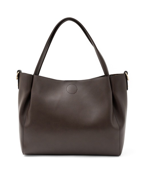 VitaFelice(ヴィータフェリーチェ)の「インナーバッグ付き2wayトートバッグ(トートバッグ・レディース・ブラック/ネイビー/アイボリー/モカ/キャメル/ワイン/グレー/マスタード/ホワイト系その他/イエロー系その他/ブルー系その他/ブラウン系その他/イエロー系その他2/グレー系その他/ブラック系その他/レッド系その他/ブルー系その他2/グリーン/グリーン系その他/ライトグレー/イエロー系その他3/グレー系その他2/ブルー系その他3/ブラウン系その他2/ブラック系その他2/ホワイト系その他2/ブロンズ/バーガンディー/ブラウン/チョコ/ベージュ系・FREE)」の11枚目の写真