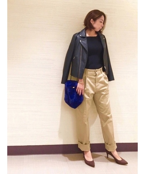 RIVE DROITE（リヴドロワ）の「2Wayファー巾着（ショルダーバッグ・レディース・パープル/ネイビー/ライトベージュ・FREE）」の12枚目の写真