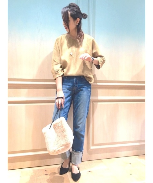 RIVE DROITE（リヴドロワ）の「2Wayファー巾着（ショルダーバッグ・レディース・パープル/ネイビー/ライトベージュ・FREE）」の13枚目の写真