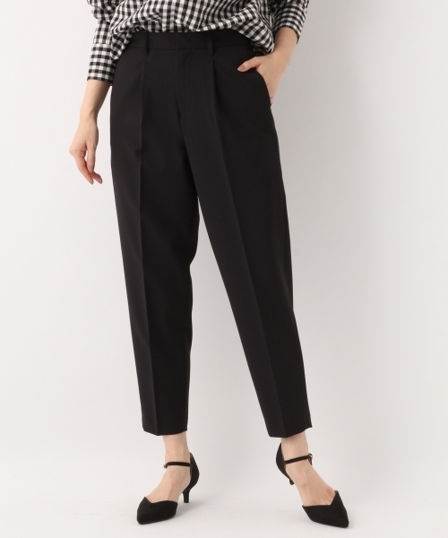 A part by（アパートバイ）の「P/PUソフトテーパードパンツ　782082（その他パンツ・レディース・ブラック/オフホワイト/ブラック系その他/ブラック系その他2・SMALL/MEDIUM/LARGE）」の2枚目の写真