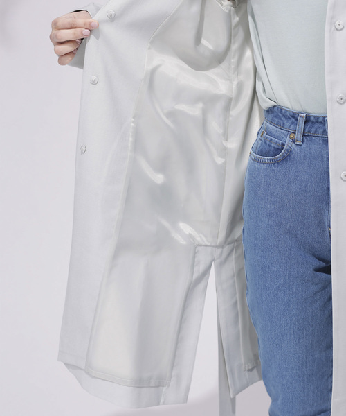 NANO universe（ナノユニバース）の「【WEB限定】 ウエストリボンノーカラーコート（その他アウター・レディース・ライトグレー/ベージュ/その他1/その他2・36/38）」の19枚目の写真