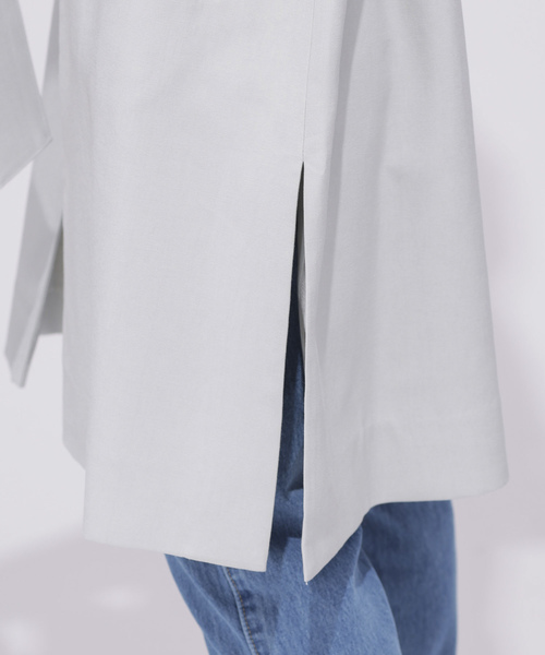 NANO universe（ナノユニバース）の「【WEB限定】 ウエストリボンノーカラーコート（その他アウター・レディース・ライトグレー/ベージュ/その他1/その他2・36/38）」の20枚目の写真