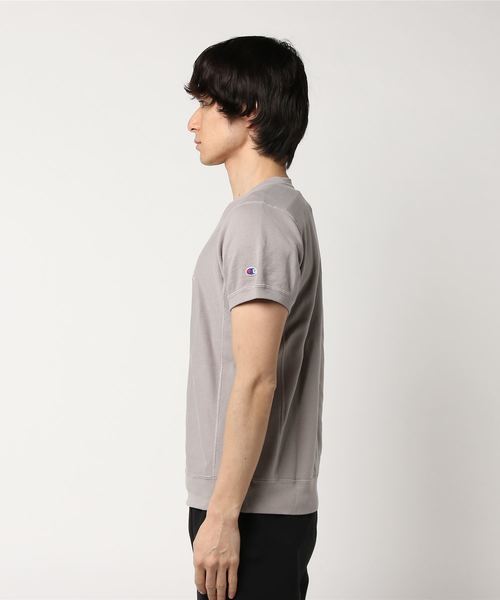 Champion(チャンピオン)の「【Champion/チャンピオン】メンズ リバースウィーブハーフスリーブクルーネックスウェットシャツ(10oz)(スウェット・メンズ・グレー×サックスブルー/ラベンダー/モカ/ミント・X-LARGE/LARGE/MEDIUM)」の5枚目の写真