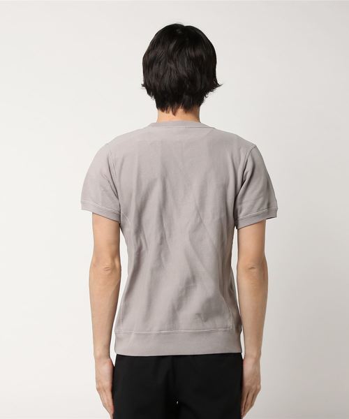 Champion(チャンピオン)の「【Champion/チャンピオン】メンズ リバースウィーブハーフスリーブクルーネックスウェットシャツ(10oz)(スウェット・メンズ・グレー×サックスブルー/ラベンダー/モカ/ミント・X-LARGE/LARGE/MEDIUM)」の6枚目の写真