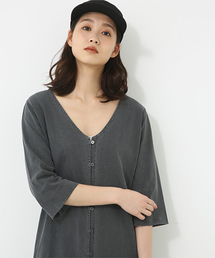 AZUL by moussy | ピグメントカットロングカーディガン(カーディガン/ボレロ)