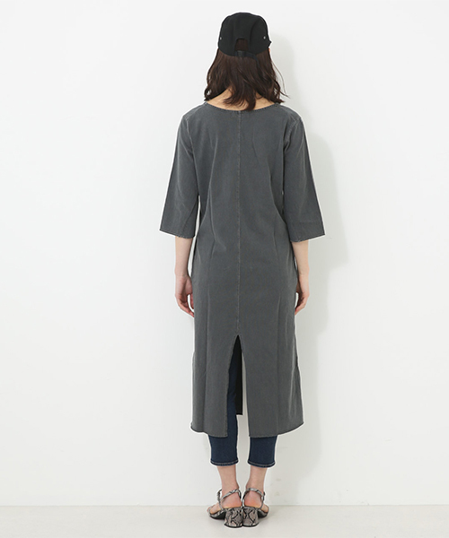 AZUL by moussy（アズールバイマウジー）の「ピグメントカットロングカーディガン（カーディガン/ボレロ・レディース・ライトブラック/ライトブルー/ベージュ・MEDIUM/SMALL）」の20枚目の写真