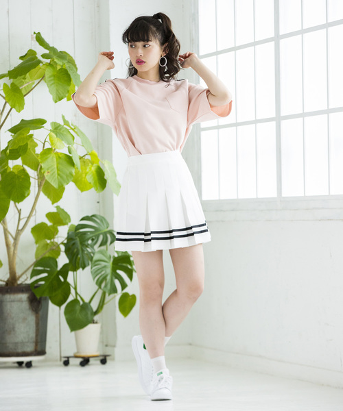 WEGO（ウィゴー）の「WEGO/ラインBOXプリーツスカート（スカート・レディース・ホワイト/ブラック/レッド・SMALL/MEDIUM）」の15枚目の写真