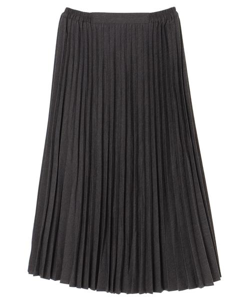 AMERICAN HOLIC（アメリカンホリック）の「無地プリーツロングスカート（スカート・レディース・杢グレー/マスタード/ブラウン/ボルドー/グリーン/ブラック・FREE）」の7枚目の写真