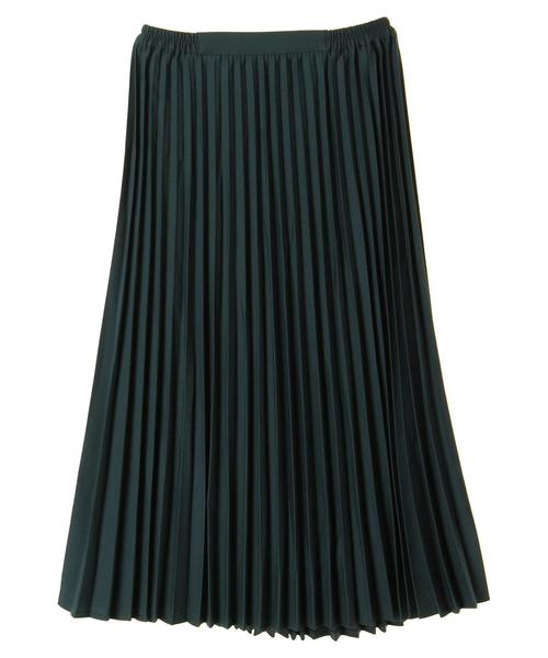 AMERICAN HOLIC（アメリカンホリック）の「無地プリーツロングスカート（スカート・レディース・杢グレー/マスタード/ブラウン/ボルドー/グリーン/ブラック・FREE）」の12枚目の写真