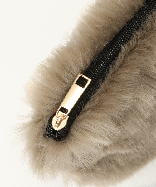 VENCEEXCHANGE（ヴァンスエクスチェンジ）の「バイカラーエコファークラッチバッグ（クラッチバッグ・レディース・ベージュ/グレー/ライトグレー・FREE）」の8枚目の写真