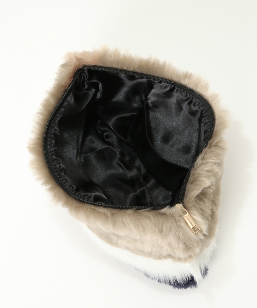 VENCEEXCHANGE（ヴァンスエクスチェンジ）の「バイカラーエコファークラッチバッグ（クラッチバッグ・レディース・ベージュ/グレー/ライトグレー・FREE）」の9枚目の写真