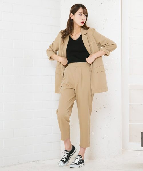 KOBE LETTUCE（コウベレタス）の「タックテーパードパンツ＊レディース/ボトムス[M2262]神戸レタス（その他パンツ・レディース・ブラック/ベージュ/ブラック系その他/ブラウン系その他/ネイビー・M/S）」の10枚目の写真