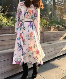 Datura ダチュラ の モーブフラワーシャツワンピース ワンピース Wear