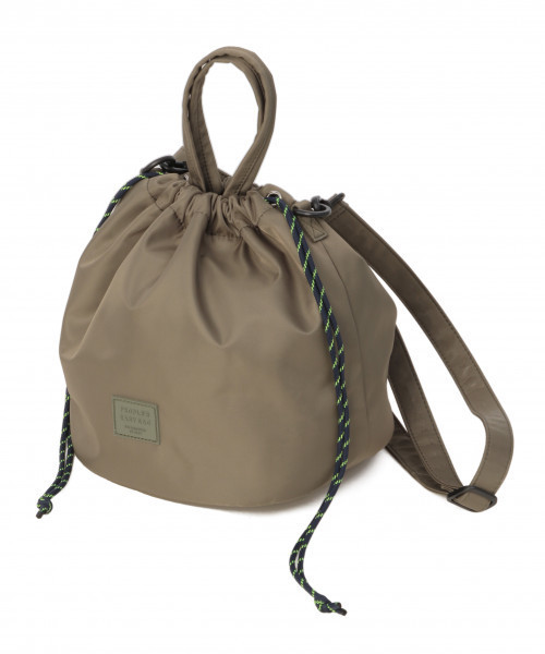 GLOBAL WORK（グローバルワーク）の「キンチャクバッグ【2WAY仕様】/821503（ハンドバッグ・レディース・グリーン/ブラック/ベージュ/ダークブラウン・FREE）」の12枚目の写真