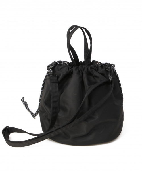 GLOBAL WORK（グローバルワーク）の「キンチャクバッグ【2WAY仕様】/821503（ハンドバッグ・レディース・グリーン/ブラック/ベージュ/ダークブラウン・FREE）」の14枚目の写真