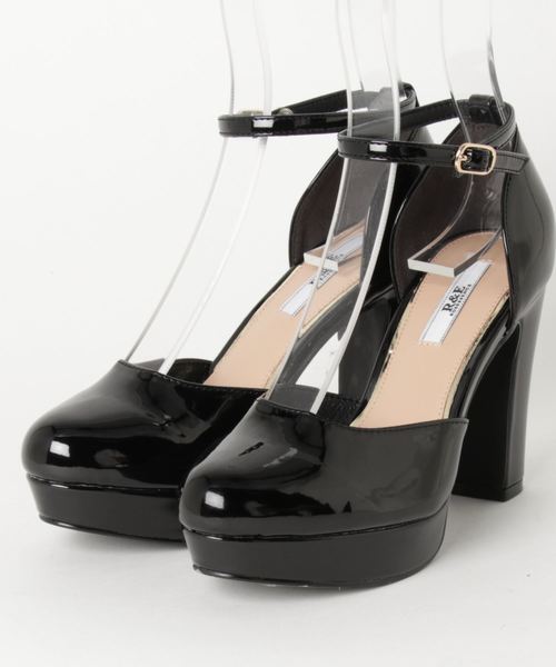 R&E（アールアンドイー）の「【R&E】太ヒールセパレートパンプス（パンプス・レディース・ブラック/グレー/ベージュ/ブラック系その他・22.0cm/22.5cm/23.0cm/23.5cm/24.0cm/24.5cm）」の3枚目の写真