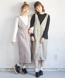 PairPair | リブメロー袖フレアトップス(長袖)(Tシャツ/カットソー)