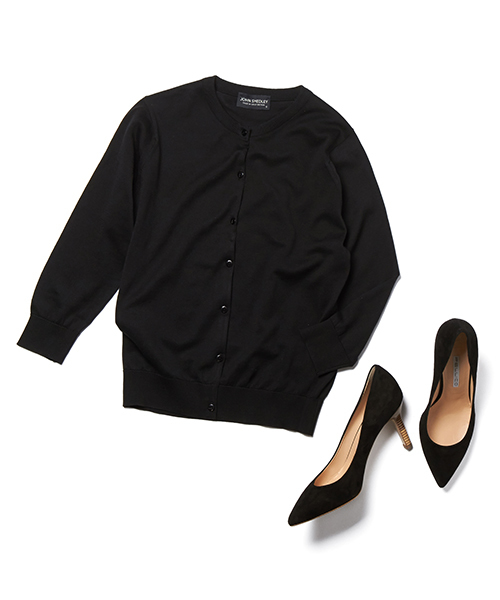 Demi-Luxe BEAMS（デミルクス ビームス）の「○JOHN SMEDLEY / 7分袖 クルーカーディガン（カーディガン/ボレロ・レディース・ホワイト/シルバー/ブラック/イエロー系その他/ケリー/ネイビー・X-SMALL/SMALL）」の3枚目の写真