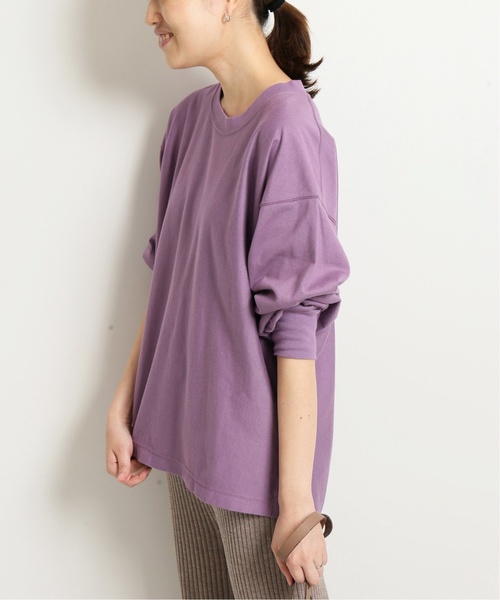 SLOBE IENA（スローブイエナ）の「40/2 ロングスリーブＴシャツ◆（Tシャツ/カットソー・レディース・ホワイト/ブラック/ベージュ/パープル系その他・FREE）」の4枚目の写真