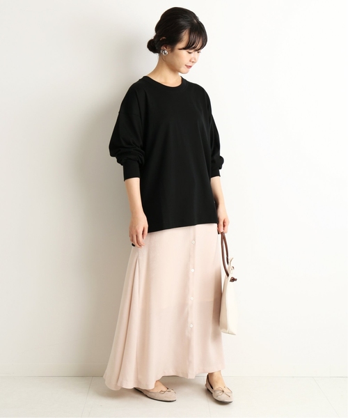 SLOBE IENA（スローブイエナ）の「40/2 ロングスリーブＴシャツ◆（Tシャツ/カットソー・レディース・ホワイト/ブラック/ベージュ/パープル系その他・FREE）」の13枚目の写真