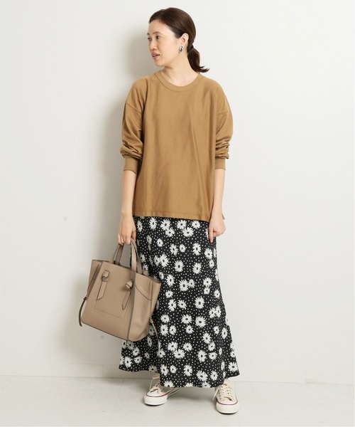 SLOBE IENA（スローブイエナ）の「40/2 ロングスリーブＴシャツ◆（Tシャツ/カットソー・レディース・ホワイト/ブラック/ベージュ/パープル系その他・FREE）」の21枚目の写真