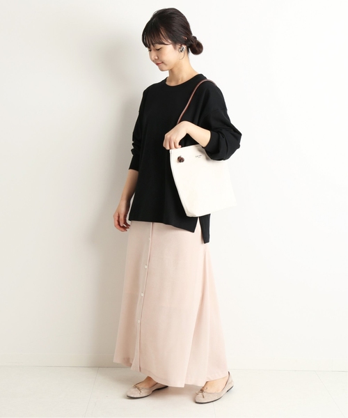 SLOBE IENA（スローブイエナ）の「40/2 ロングスリーブＴシャツ◆（Tシャツ/カットソー・レディース・ホワイト/ブラック/ベージュ/パープル系その他・FREE）」の11枚目の写真